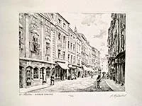 Grafik der Wiener Straße mit der Apotheke